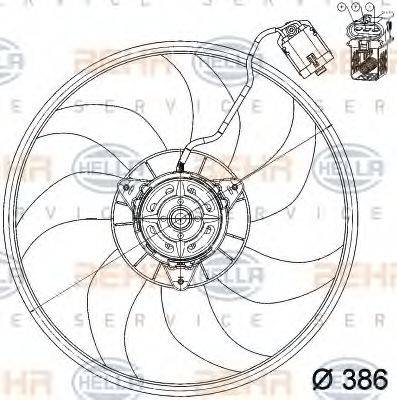 HELLA 8EW351039701 Вентилятор, охолодження двигуна