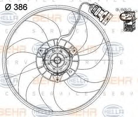 HELLA 8EW351039731 Вентилятор, охолодження двигуна