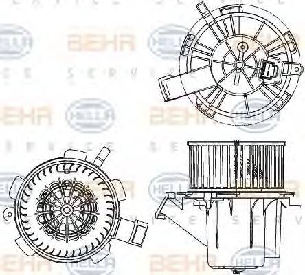 HELLA 8EW351040641 Вентилятор салону