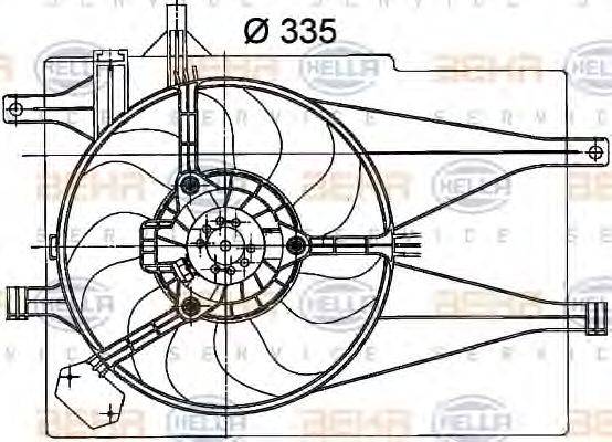 HELLA 8EW351041051 Вентилятор, охолодження двигуна