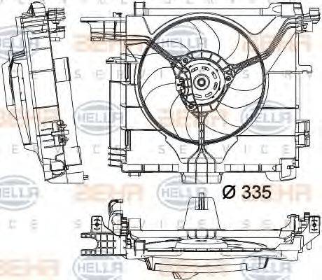 HELLA 8EW351041181 Вентилятор, охолодження двигуна