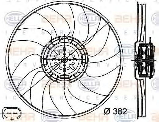 HELLA 8EW351044351 Вентилятор, охолодження двигуна