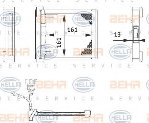 HELLA 6ZT351080211 Теплообмінник, опалення салону