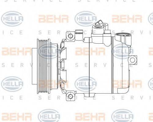 HELLA 8FK351132081 Компресор, кондиціонер