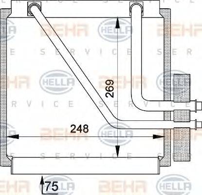 HELLA 8FV351210141 Випарник, кондиціонер