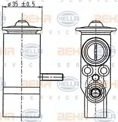 HELLA 8UW351239021 Розширювальний клапан, кондиціонер