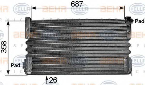 HELLA 8FC351300271 Конденсатор, кондиціонер