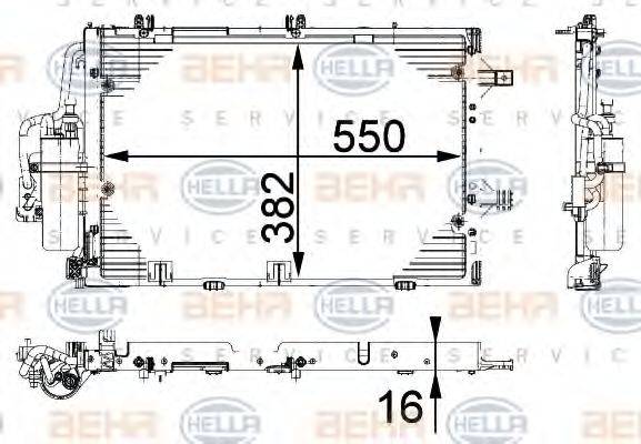 HELLA 8FC351301191 Конденсатор, кондиціонер