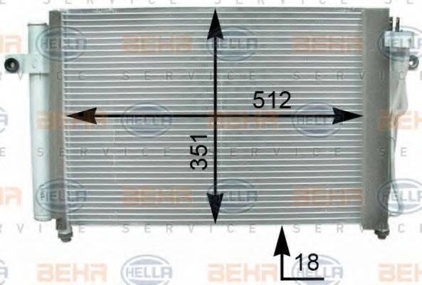 HELLA 8FC351302281 Конденсатор, кондиціонер