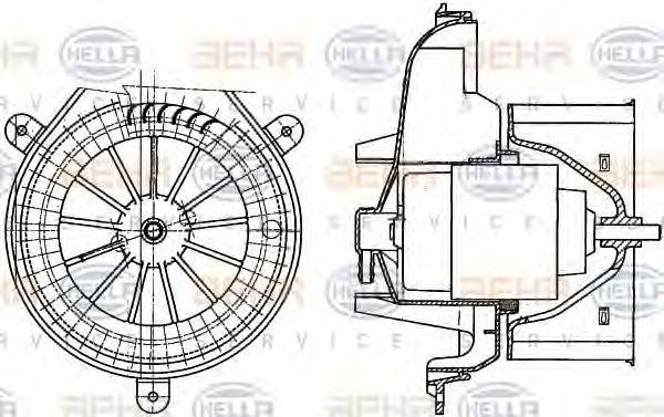 HELLA 8EW351303321 Вентилятор салону