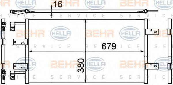 HELLA 8FC351303591 Конденсатор, кондиціонер