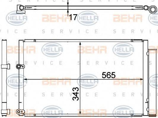 HELLA 8FC351304781 Конденсатор, кондиціонер