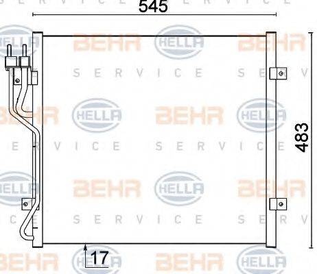 HELLA 8FC351307531 Конденсатор, кондиціонер