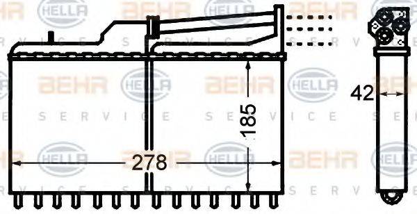 HELLA 8FH351308061 Теплообмінник, опалення салону