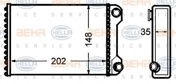 HELLA 8FH351308241 Теплообмінник, опалення салону