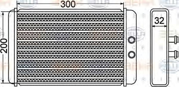 HELLA 8FH351308261 Теплообмінник, опалення салону