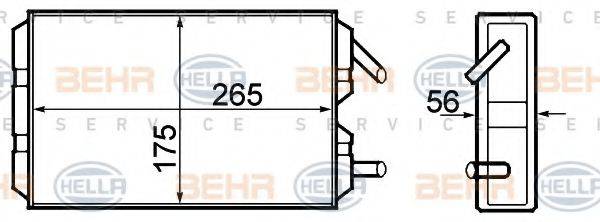 HELLA 8FH351308751 Теплообмінник, опалення салону