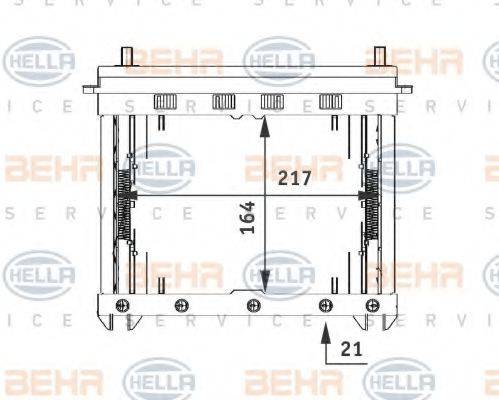 HELLA 8FH351311221 Теплообмінник, опалення салону