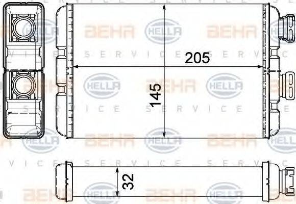 HELLA 8FH351311321 Теплообмінник, опалення салону