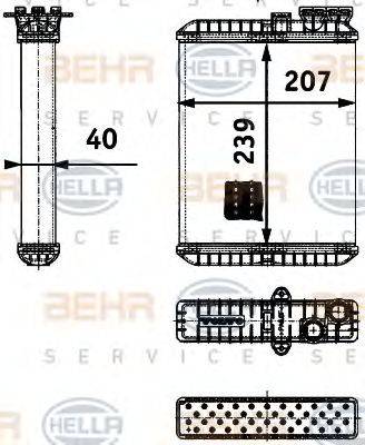 HELLA 8FH351311391 Теплообмінник, опалення салону