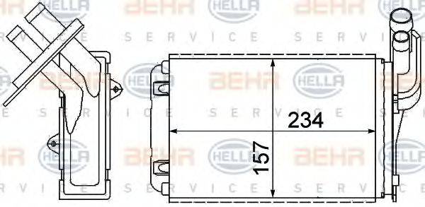 HELLA 8FH351311631 Теплообмінник, опалення салону