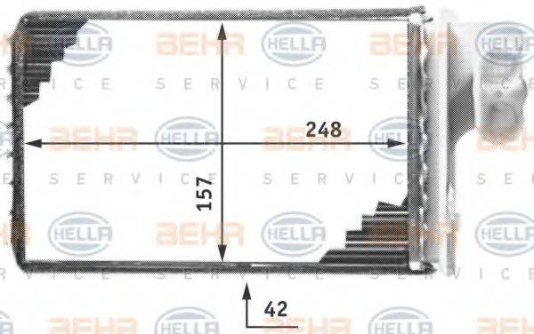 HELLA 8FH351311671 Теплообмінник, опалення салону