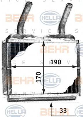 HELLA 8FH351311781 Теплообмінник, опалення салону