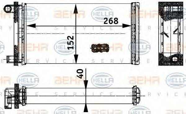 HELLA 8FH351312391 Теплообмінник, опалення салону