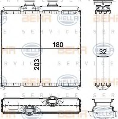 HELLA 8FH351315411 Теплообмінник, опалення салону