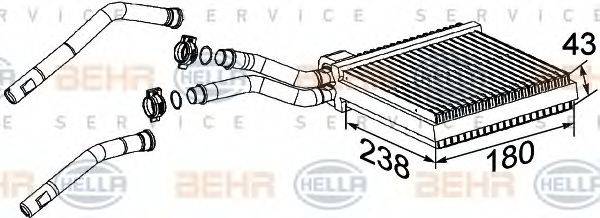 HELLA 8FH351315631 Теплообмінник, опалення салону