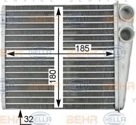 HELLA 8FH351315781 Теплообмінник, опалення салону