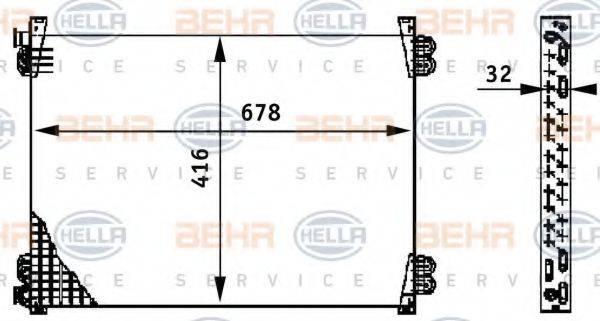 HELLA 8FC351317251 Конденсатор, кондиціонер