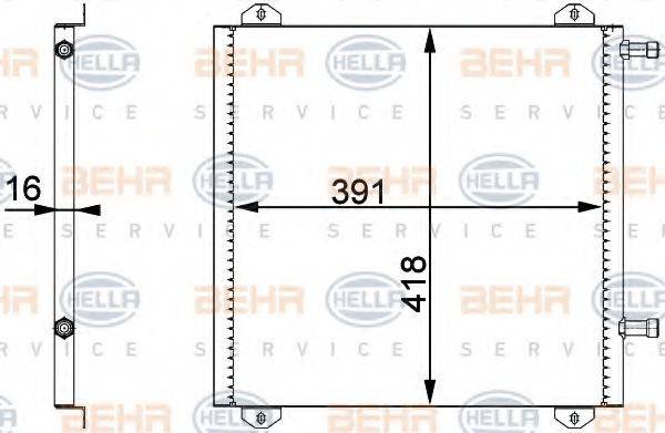 HELLA 8FC351317771 Конденсатор, кондиціонер