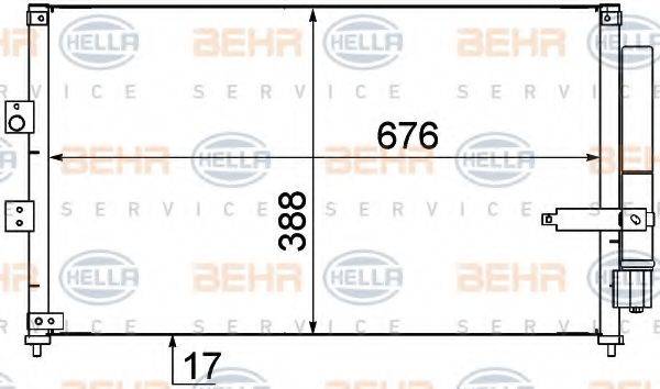 HELLA 8FC351318611 Конденсатор, кондиціонер