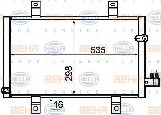 HELLA 8FC351319271 Конденсатор, кондиціонер