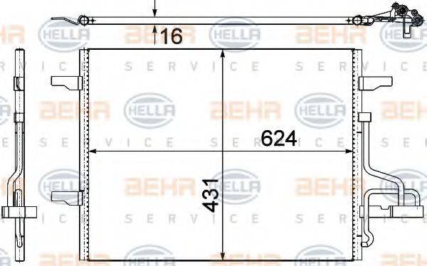 HELLA 8FC351319401 Конденсатор, кондиціонер