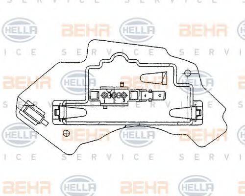 HELLA 5HL351321131 Регулятор, вентилятор салону