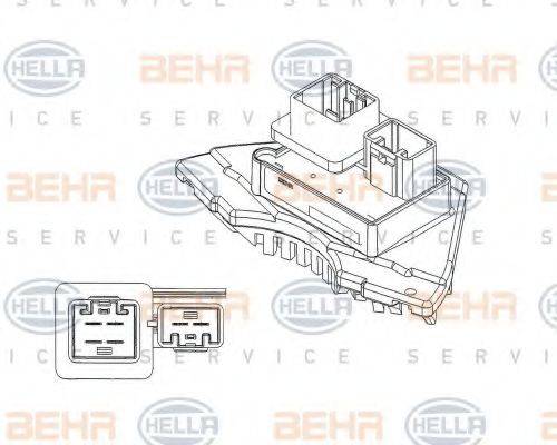 HELLA 5HL351321231 Регулятор, вентилятор салону