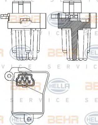 HELLA 5HL351321331 Регулятор, вентилятор салону