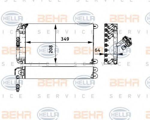 HELLA 8FV351330071 Випарник, кондиціонер