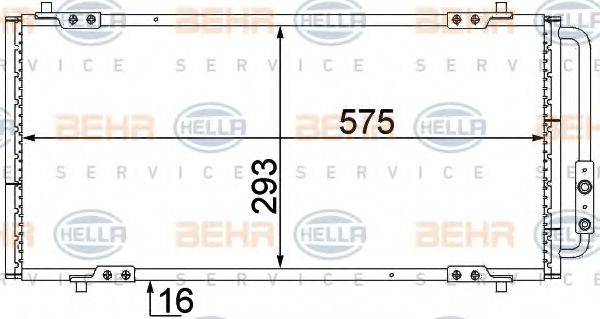 HELLA 8FC351330461 Конденсатор, кондиціонер