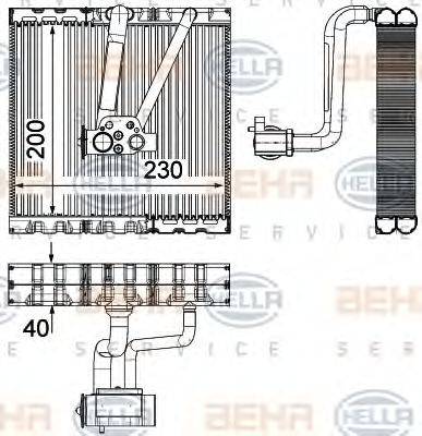 HELLA 8FV351330711 Випарник, кондиціонер