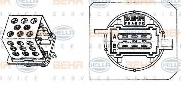 HELLA 9ML351332241 Опір, вентилятор салону