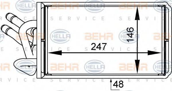 HELLA 8FH351333041 Теплообмінник, опалення салону