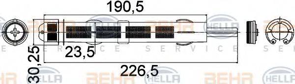 HELLA 8FT351335241 Осушувач, кондиціонер