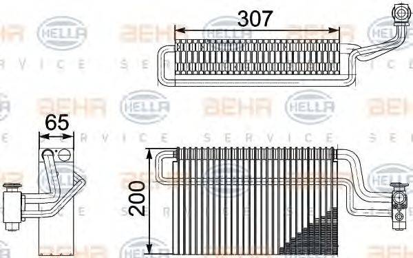 BEHR HELLA SERVICE K8782 Випарник, кондиціонер