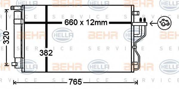 HELLA 8FC351343094 Конденсатор, кондиціонер