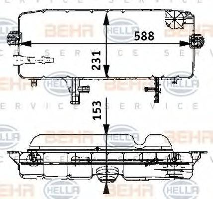 HELLA 8MA376705301 Компенсаційний бак, охолоджуюча рідина