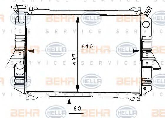 HELLA 8MK376706261 Радіатор, охолодження двигуна