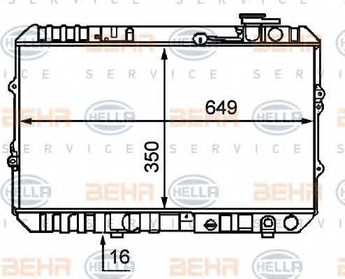 HELLA 8MK376707791 Радіатор, охолодження двигуна